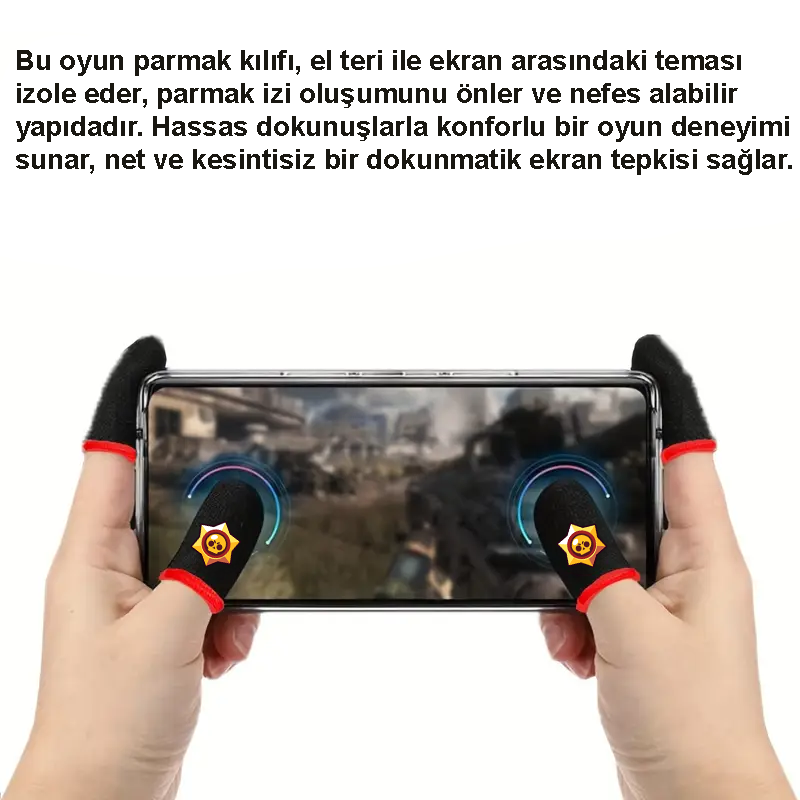 Bilişim Burada Pubg Brawll Star Desenli Oyun Eldiveni Ter Geçirmez 1 Çift 2 Adet Parmaklık